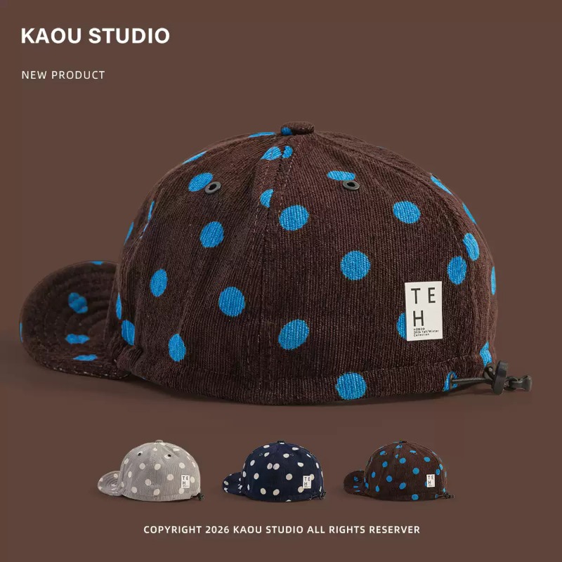 Unisex baseballpet met stippen - Corduroy Cap 5 Panel recensie en prijs
